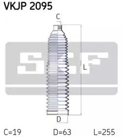 VKJP 2095 SKF Комплект пылника, рулевое управление